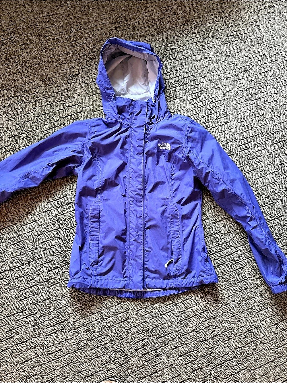 The North Face Women's Purple Hooded Rain Jacket Size XS
